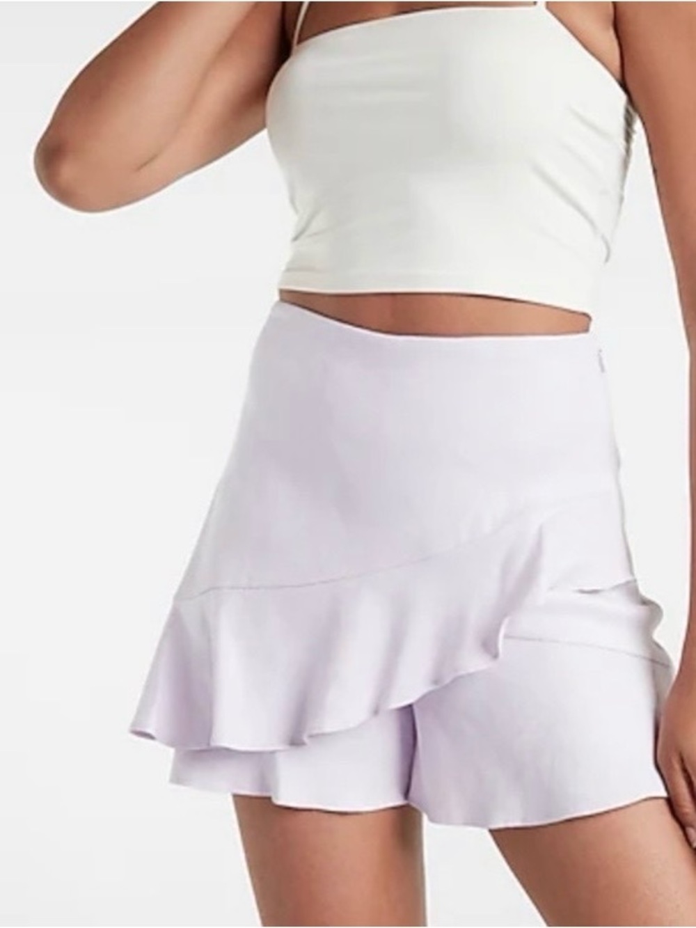 Express Lavender Ruffle Skort - Picture 3 of 5